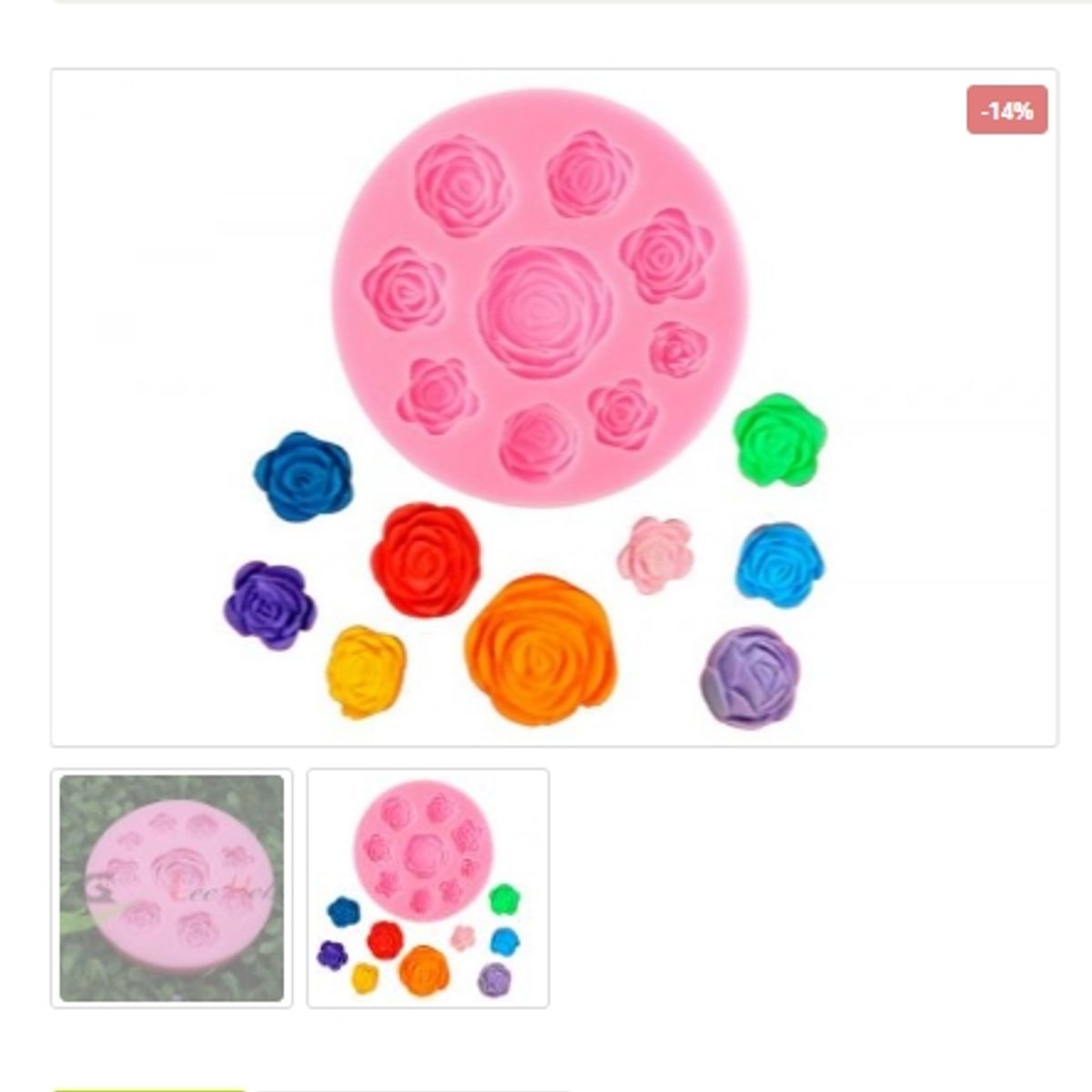 GENERICO - Molde Para Fondant Silicona Forma Mini Rosas