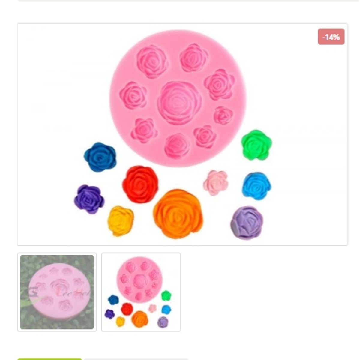 GENERICO - Molde Para Fondant Silicona Forma Mini Rosas