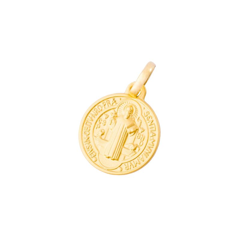 JB JOYAS BARON - Colgante de Oro 18kt Escapulario Sanbenito Monje 14mm
