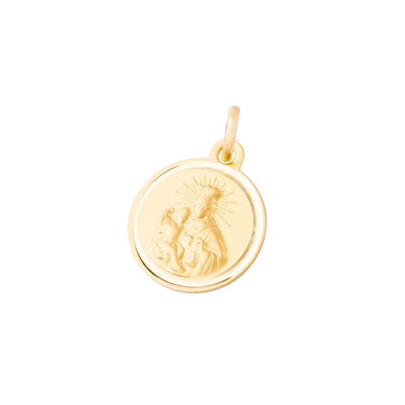 JB JOYAS BARON - Colgante de Oro 18kt Virgen Maria 14mm
