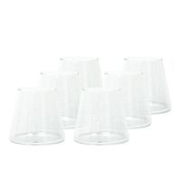 Set 6 Vasos de Vidrio Estilo Japonés 320 ml