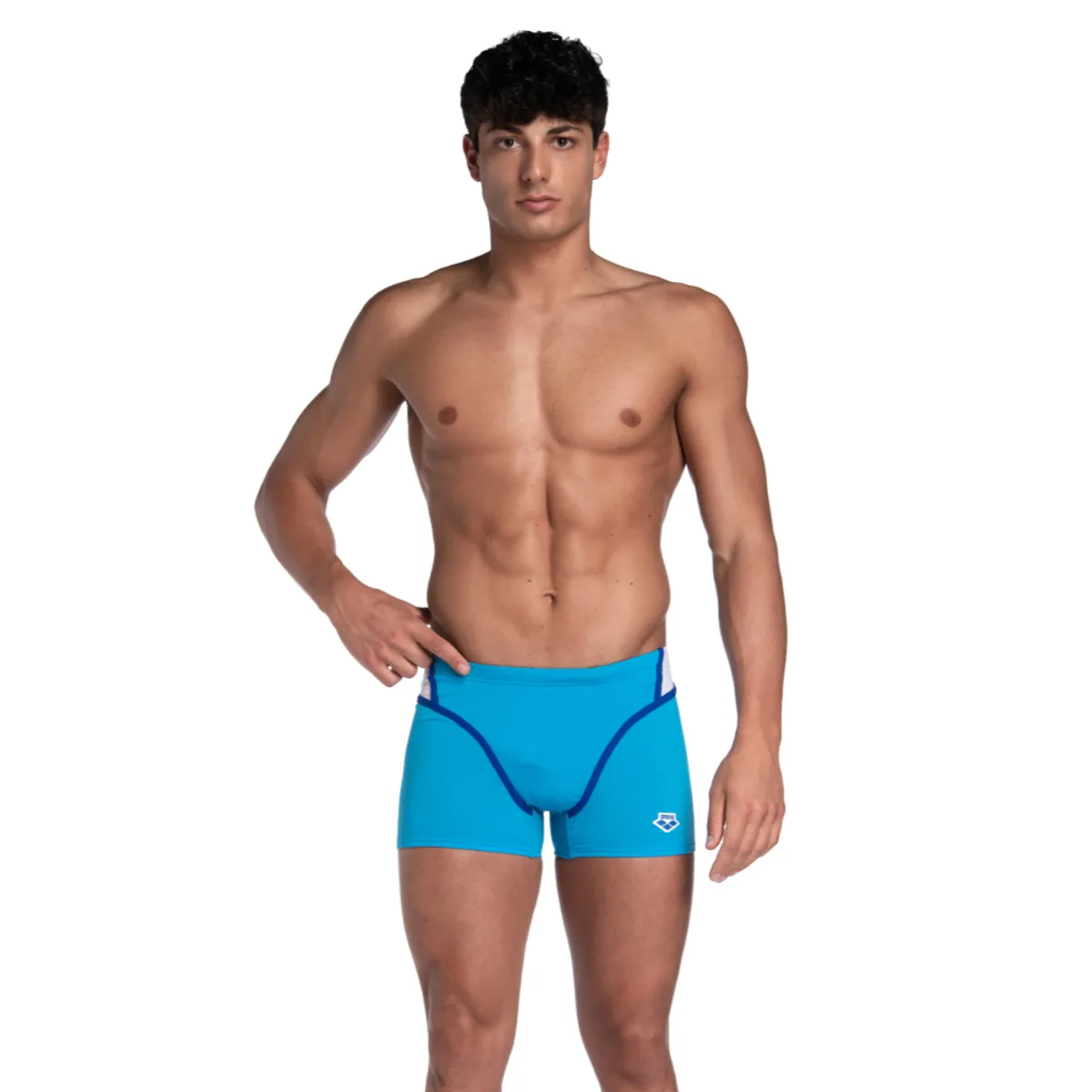 ARENA - Traje De Baño Tipo Boxer Hombre Panel  Azul Arena