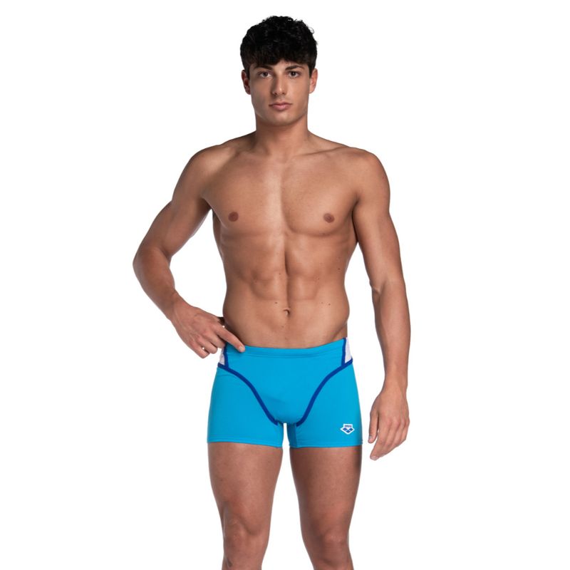 ARENA - Traje De Baño Tipo Boxer Hombre Panel  Azul Arena