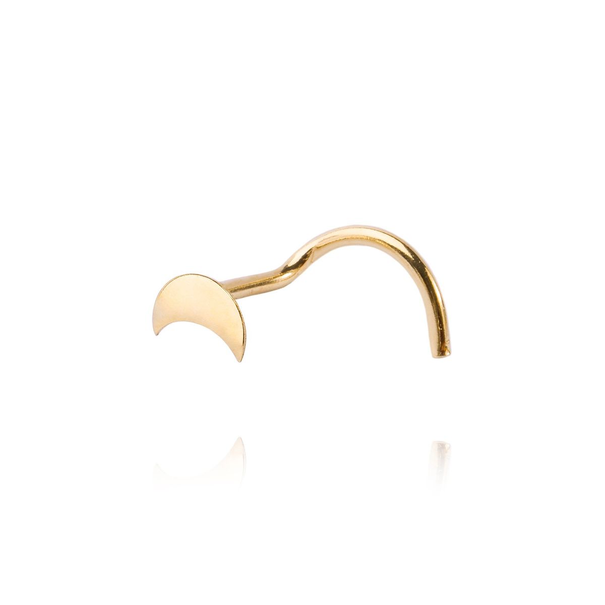 JB JOYAS BARON - Aro Piercing de Oro 9kt Media Luna