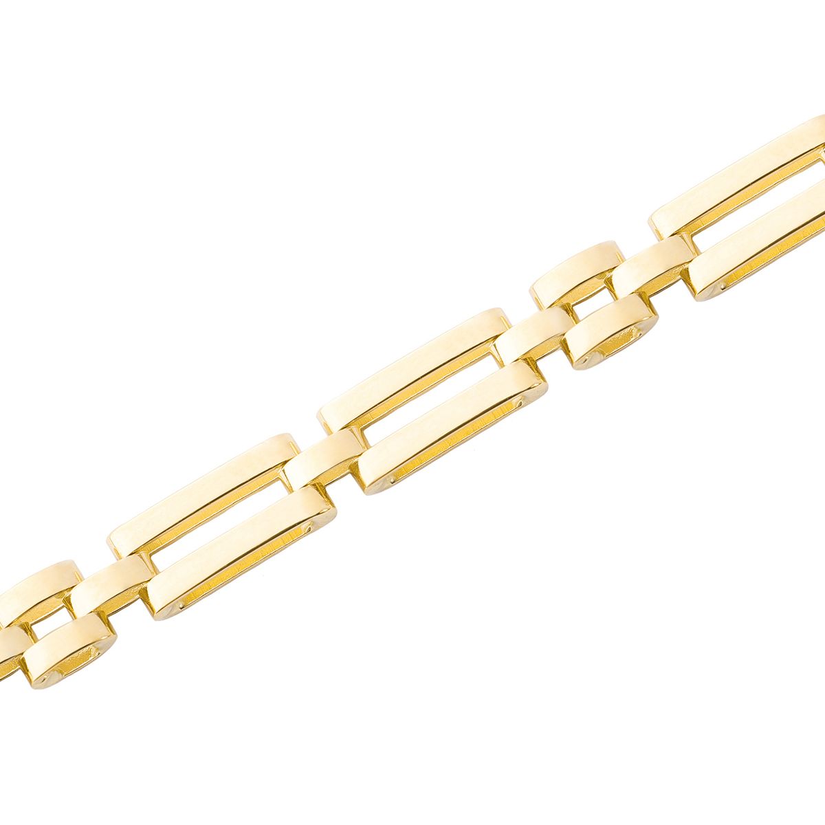 JB JOYAS BARON - Pulseras de Oro 18kt Modelo Eslabones Cuadrados