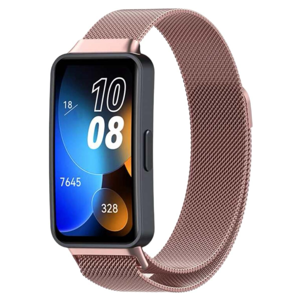 GENERICO - Correa De Repuesto Metálicas Para Huawei Honor Band 8 Rosado