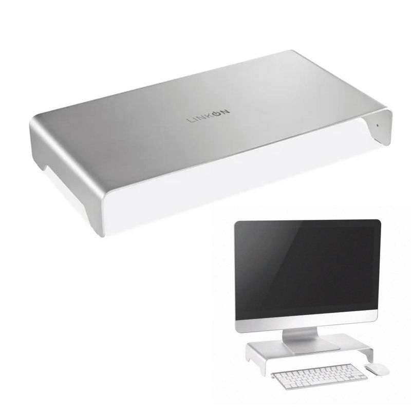 LINKON - Base Soporte Monitor Organizador Escritorio Linkon Aluminio