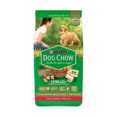 DOG CHOW - ALIMENTO DE PERRO CACHORRO MED-GRAN CARNE POLLO 8K