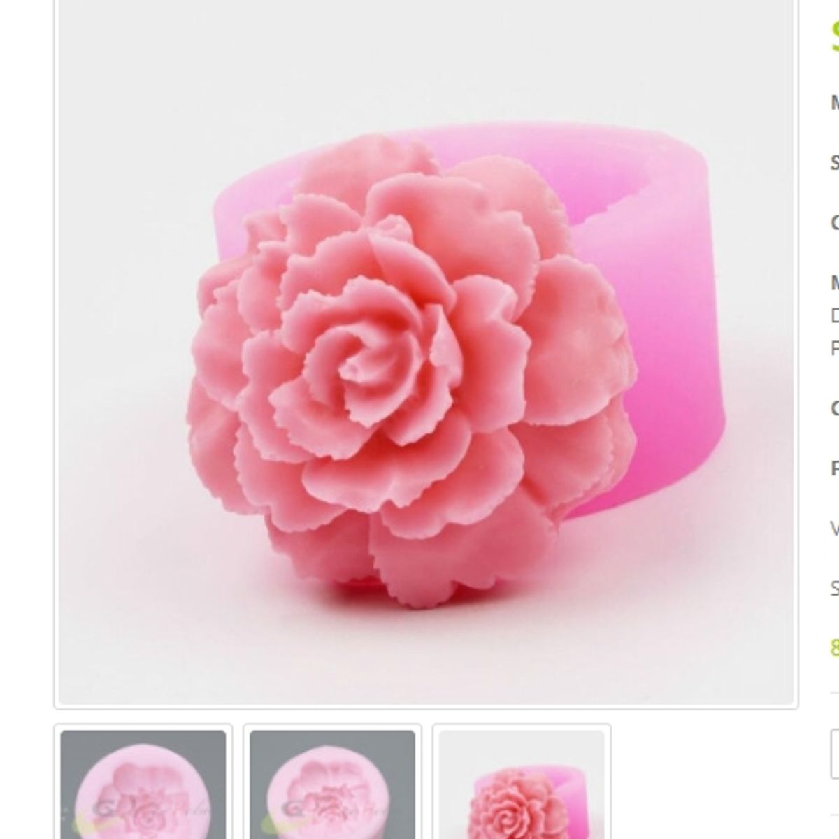 GENERICO - Molde Para Fondant Silicona Forma Flor