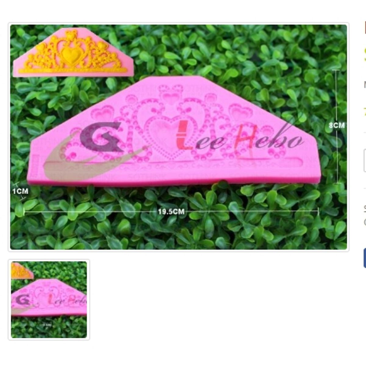 GENERICO - Molde Para Fondant Silicona Forma Corona