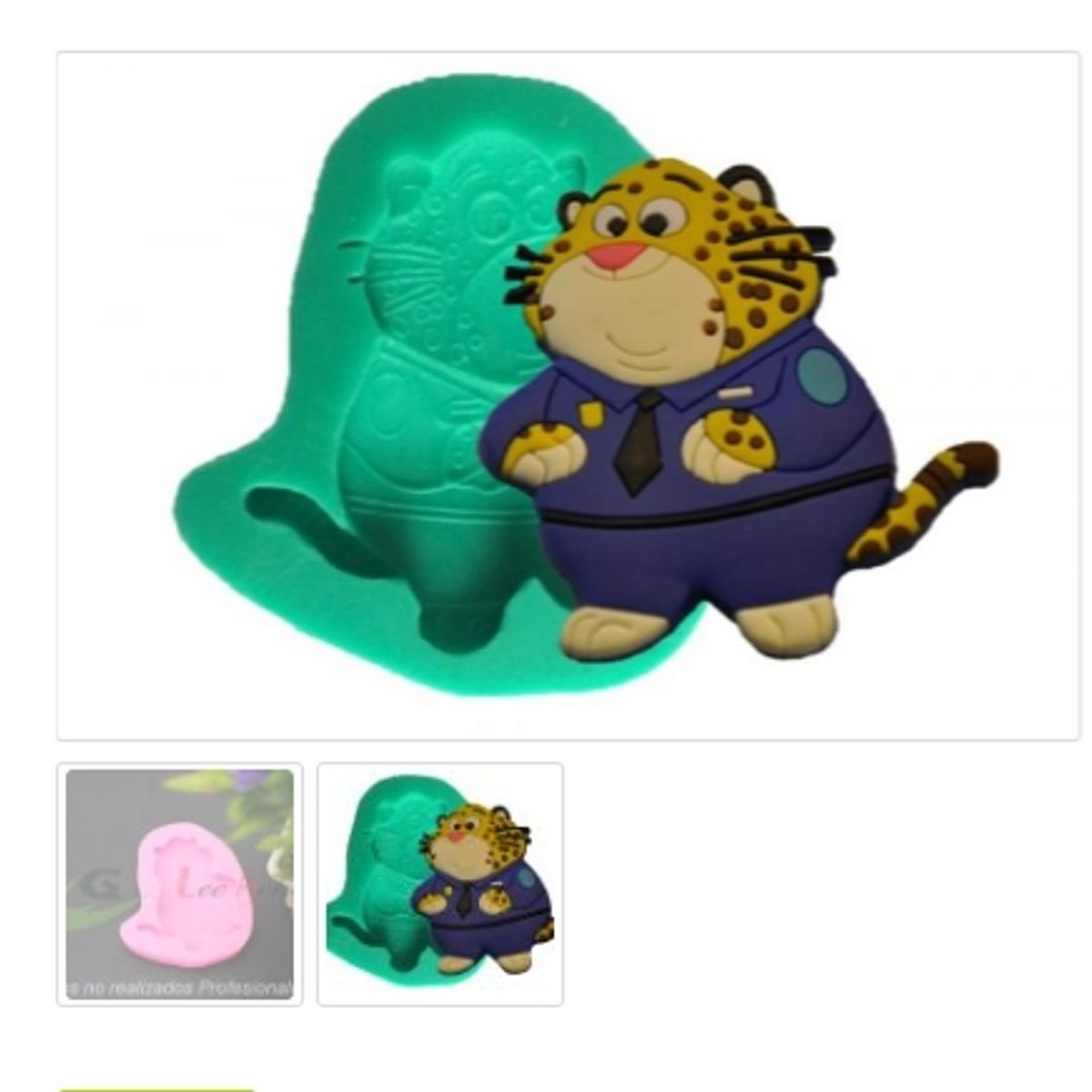 GENERICO - Molde Para Fondant Silicona Forma Zootopia Oso