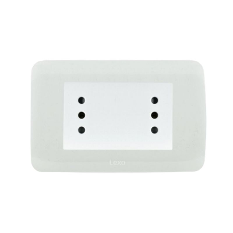 LEXO - Pack 2 TomacorrienteDoble Duplex Emb. 10A 250V Blanco - Lexo