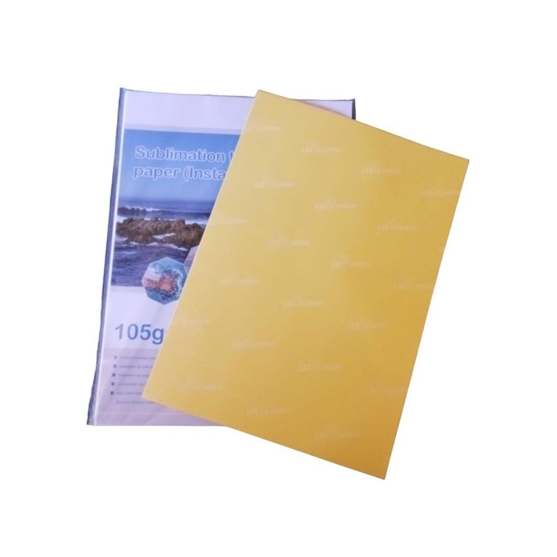 GENERICO - Papel de sublimacion amarillo tamaño A3 100 hojas