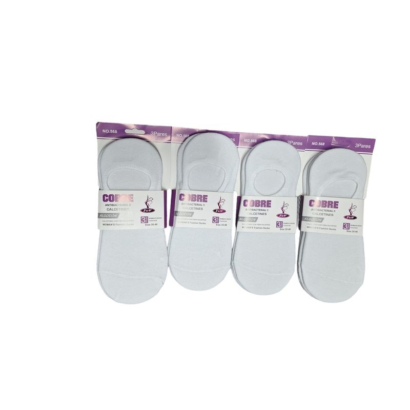 GARSIL - 12 Pares Calcetas Invisible Para Mujer Corto De Algodón Con Cobre