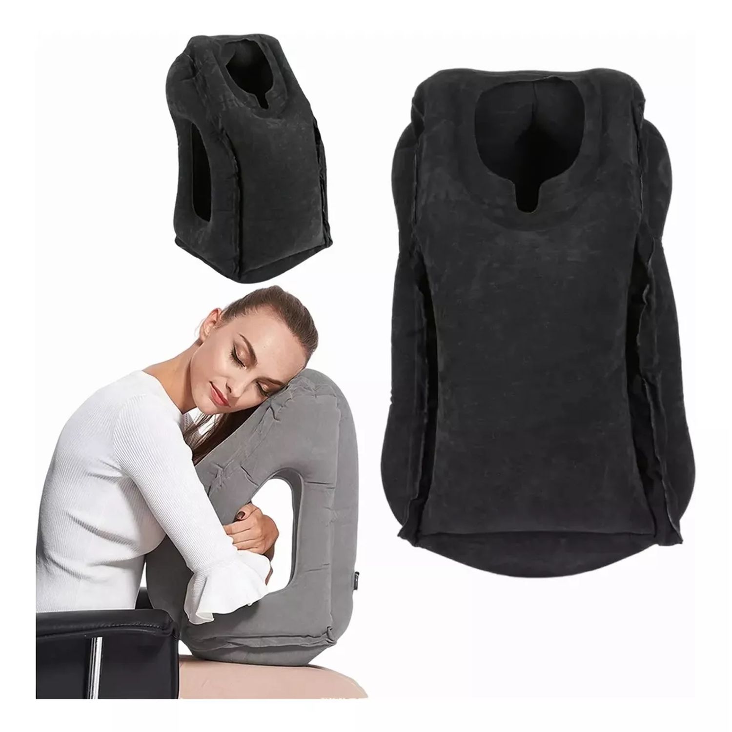 GENERICO Almohada De Viaje Inflable Portátil Reposacabezas Y