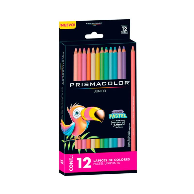 PRISMACOLOR - 12 Lápices De Colores Pastel Prismacolor Junior