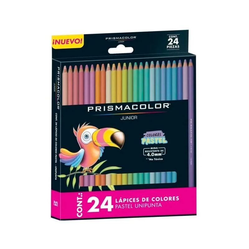 PRISMACOLOR - 24 Lápices De Colores Pastel Prismacolor Junior