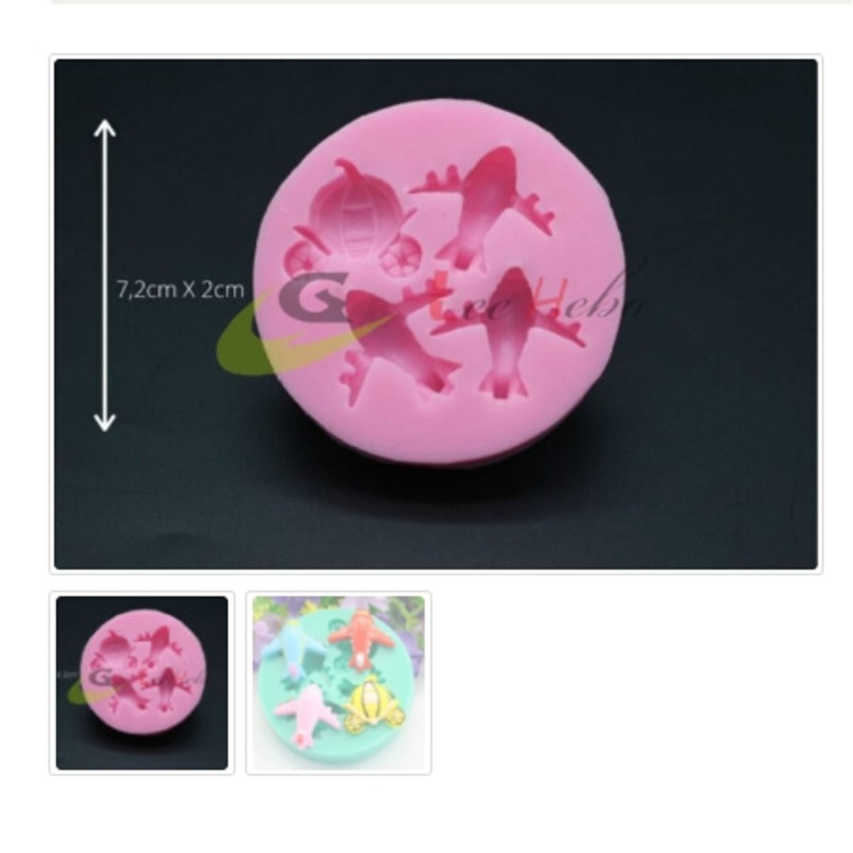 GENERICO - Molde Para Fondant Silicona Forma Aviones