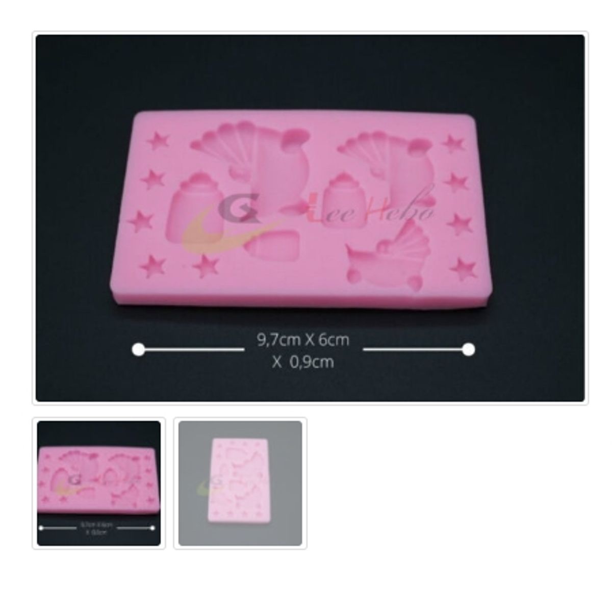 GENERICO - Molde Para Fondant Silicona Forma Coche De Bebe