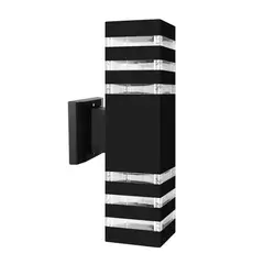 HB LEDS - Aplique Pared Doble Exterior Líneas E-27 Incluye Ampolleta Fría