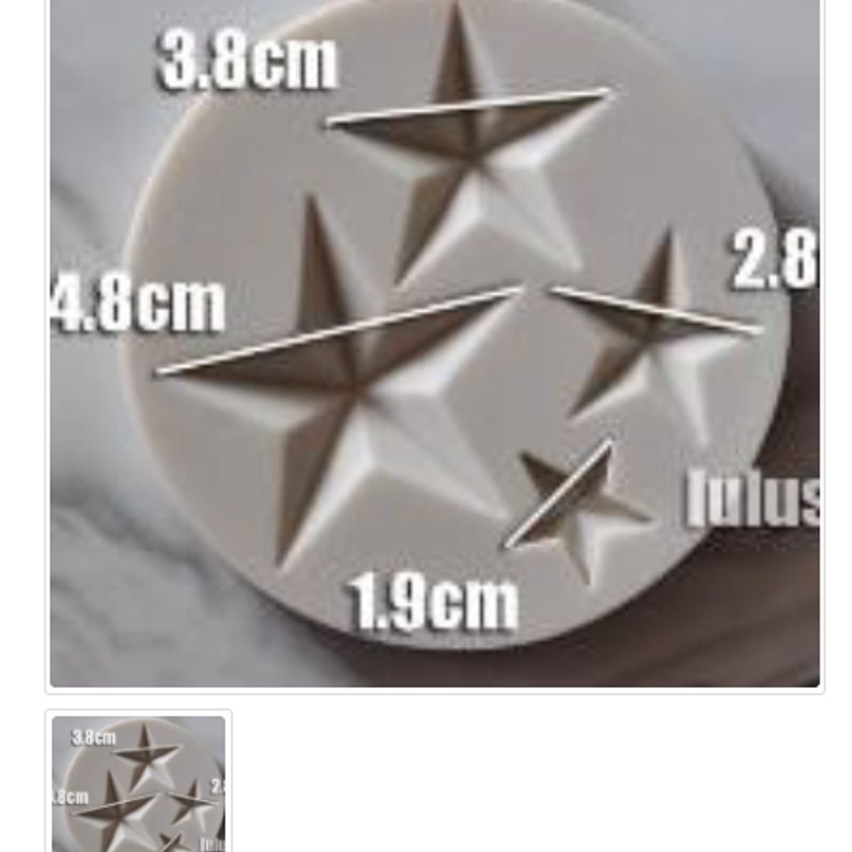 GENERICO - Molde Para Fondant Silicona Forma Estrellas
