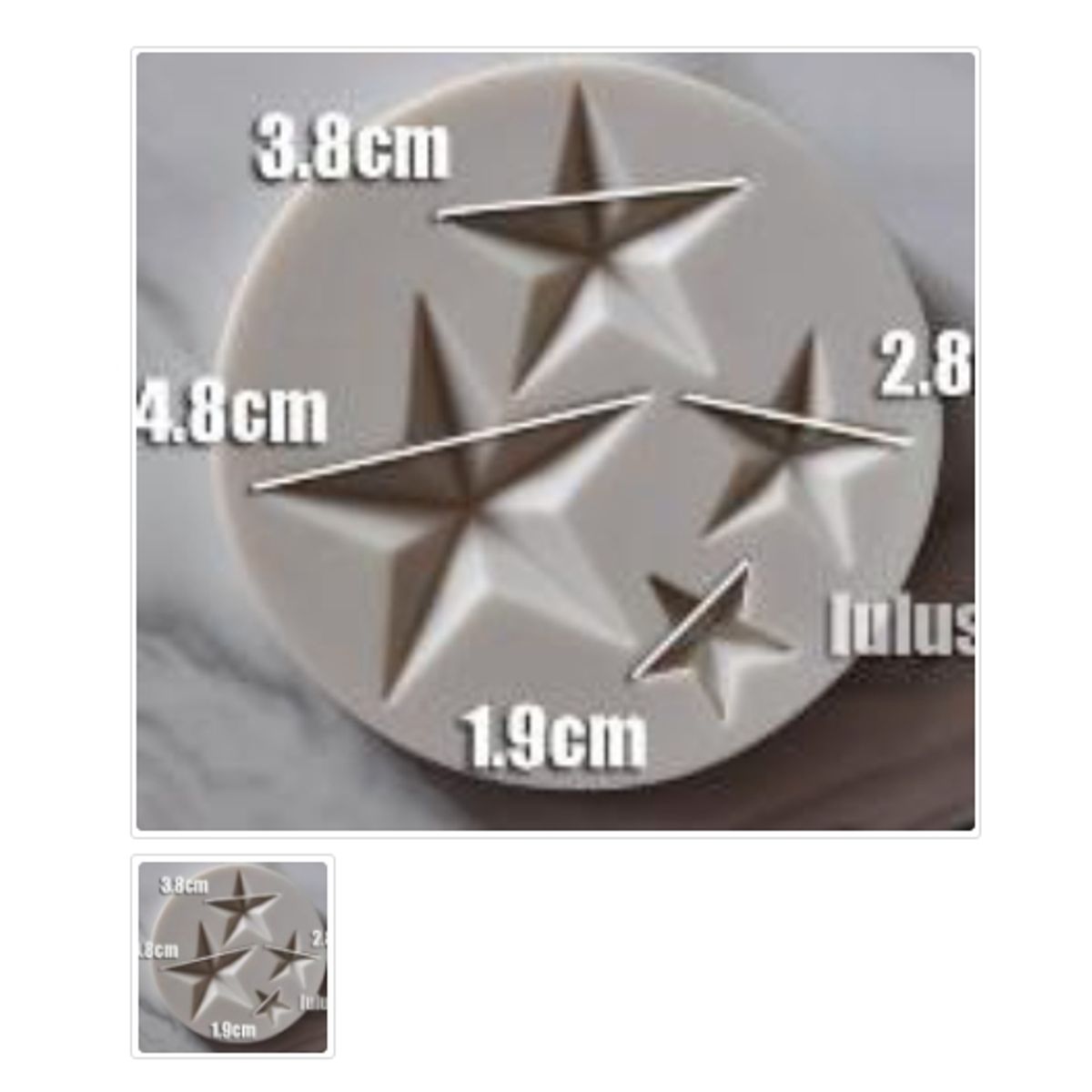 GENERICO - Molde Para Fondant Silicona Forma Estrellas