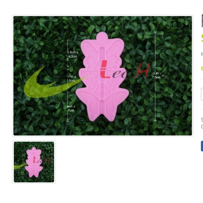 GENERICO - Molde Para Fondant Silicona Forma Mariposas