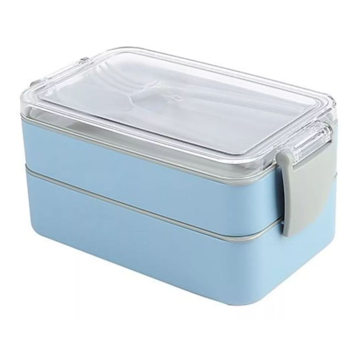 TITIZ - Lonchera Contenedor Doble Espacio Escolar Cuchara y Tenedor 900ml