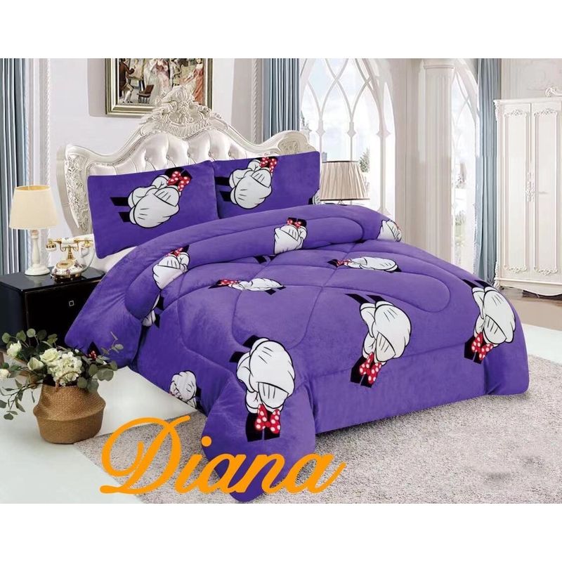 GENERICO - CUBRECAMA PLUSH PARA INVIERNO diseño MINI  1.5 PLAZA diana
