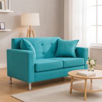 Sofá 2 Cuerpos New Mallorca Felpa Turquesa