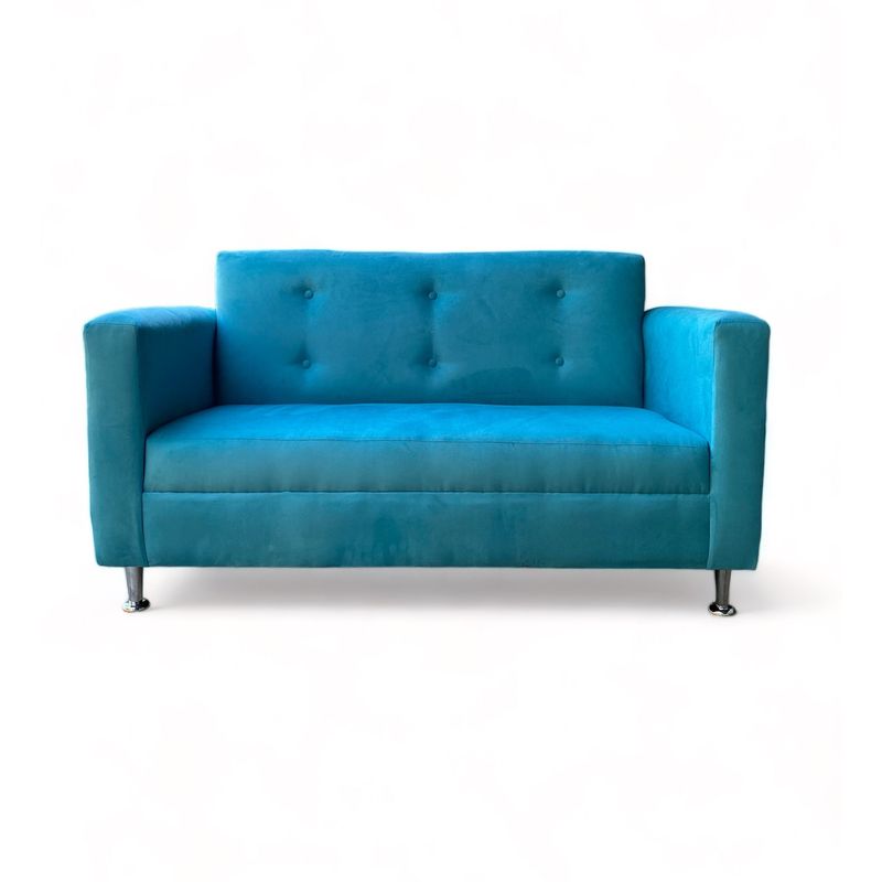 GENERICO - Sofa 2 Cuerpos Mallorca Felpa Turquesa