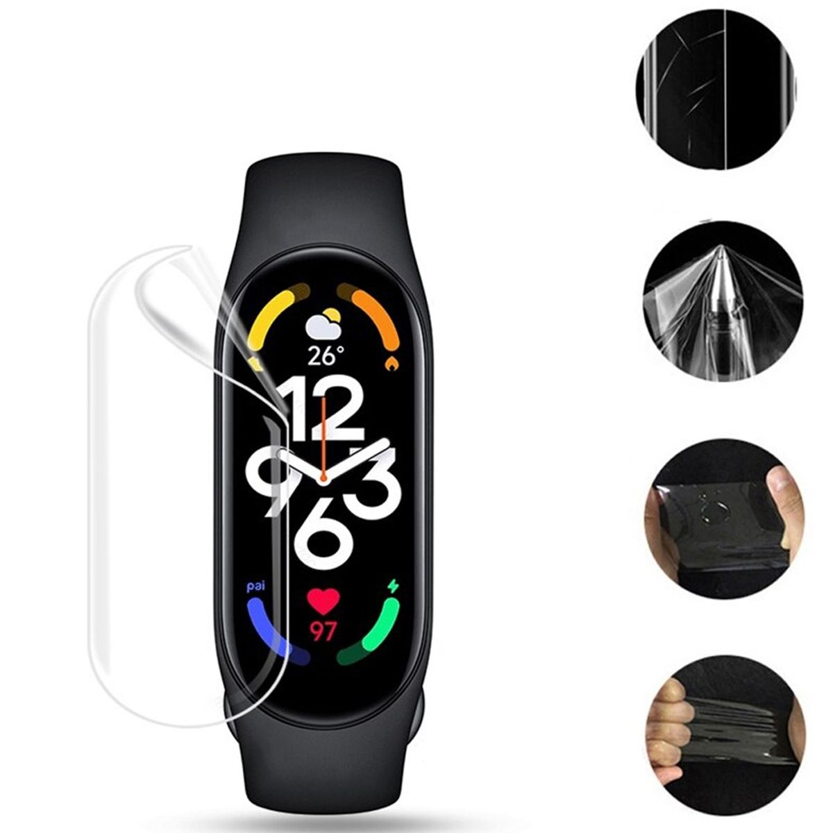GENERICO - Lamina Hidrogel Para Xiaomi Smart Band 8 (6un)