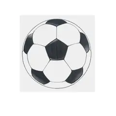 GENERICO - Servilletas Diseño Pelota Futbol Color Blanco Negro