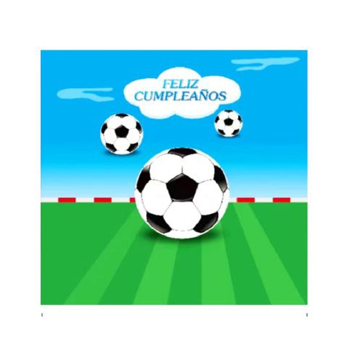 GENERICO - Servilletas Diseño Pelotas Futbol Color Blanco Negro