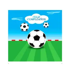 GENERICO - Servilletas Diseño Pelotas Futbol Color Blanco Negro