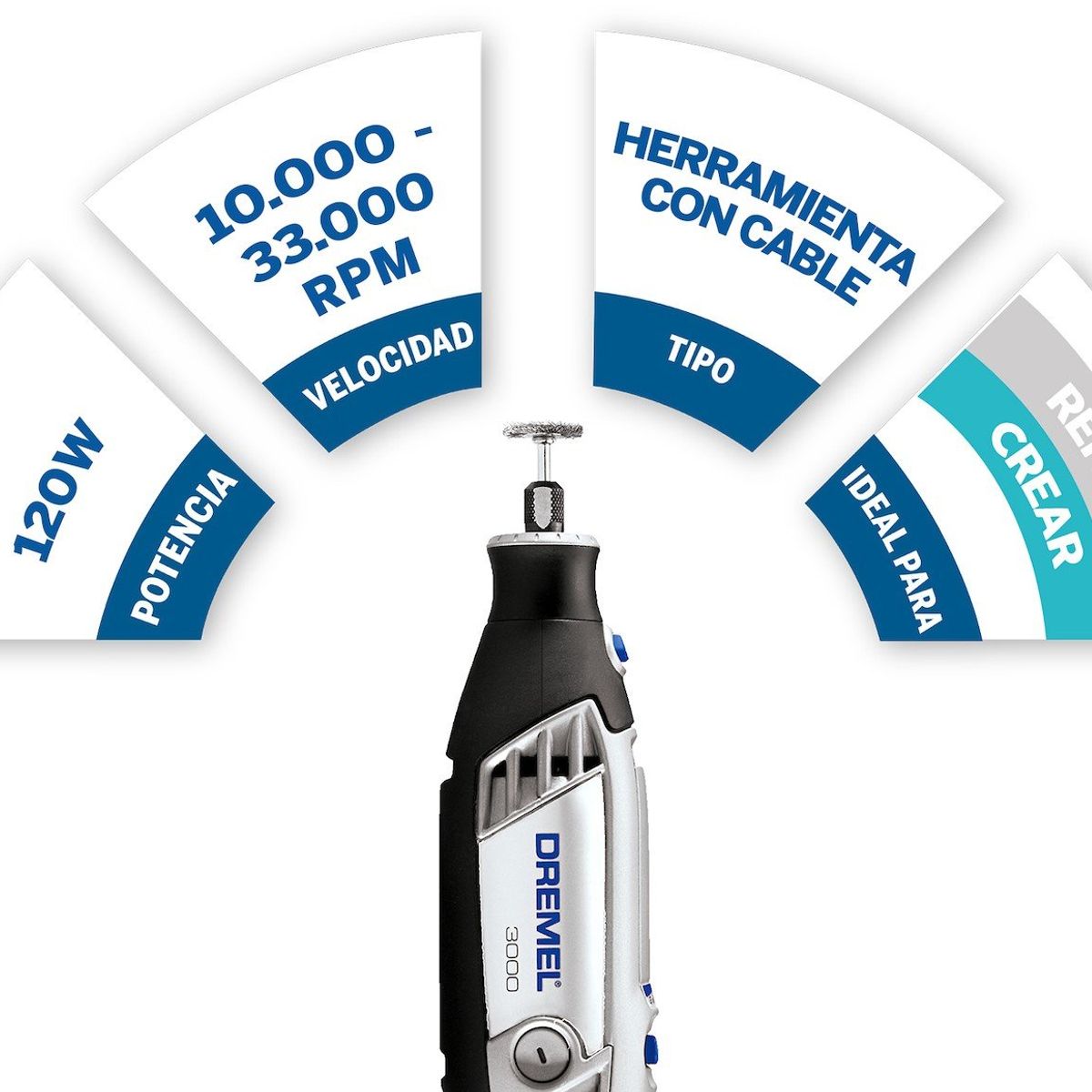 DREMEL - Dremel 3000 + 10 accesorios