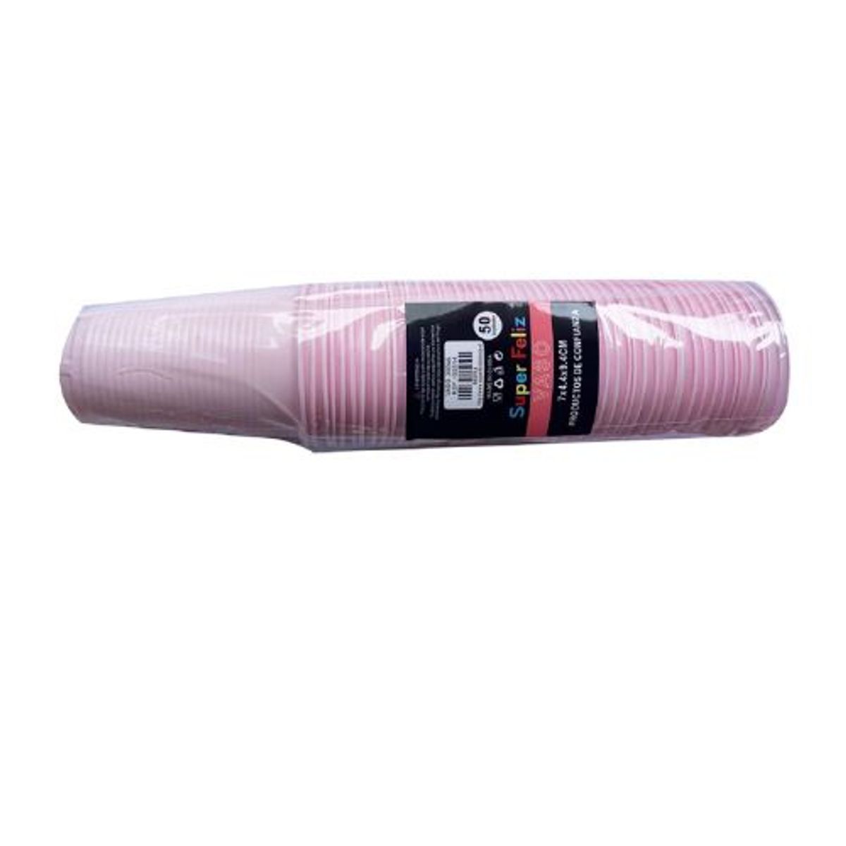 GENERICO - Set 50 Unidades Vasos Color Rosa Capacidad 200 Ml