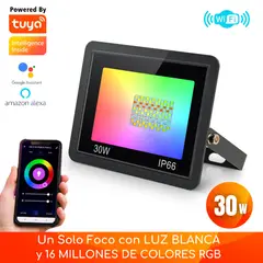 D MOTICA - Foco Proyector Wifi Inteligente 220v 30w Blancos y color Rgb