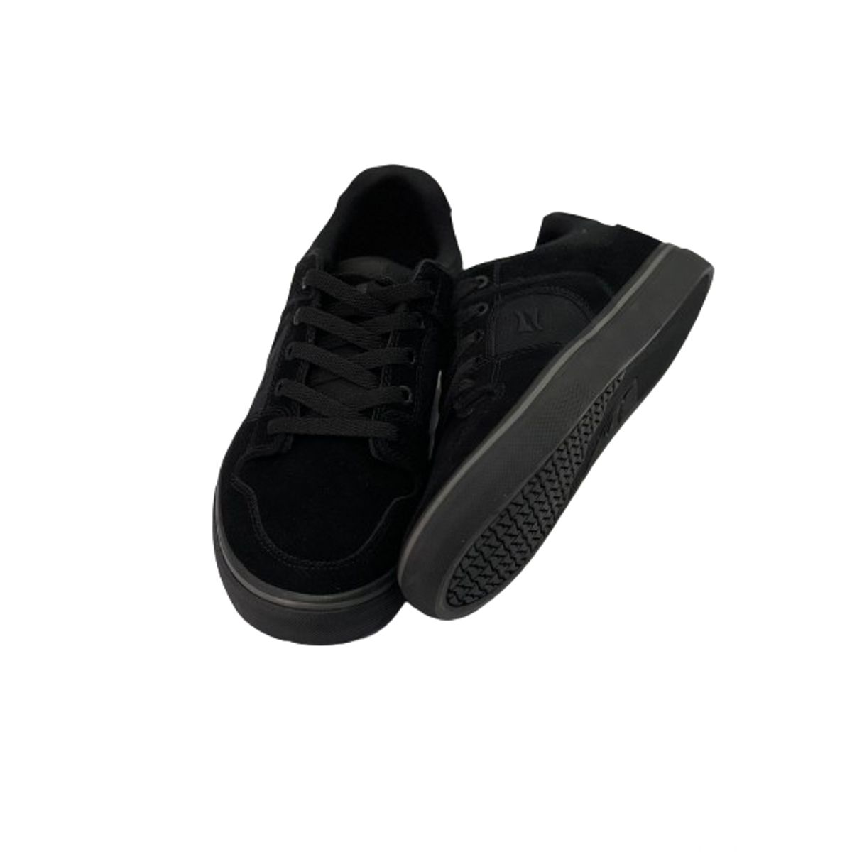 POLEMIC - Zapatilla Hombre Urbana Negro Cuero Canvas POLEMIC