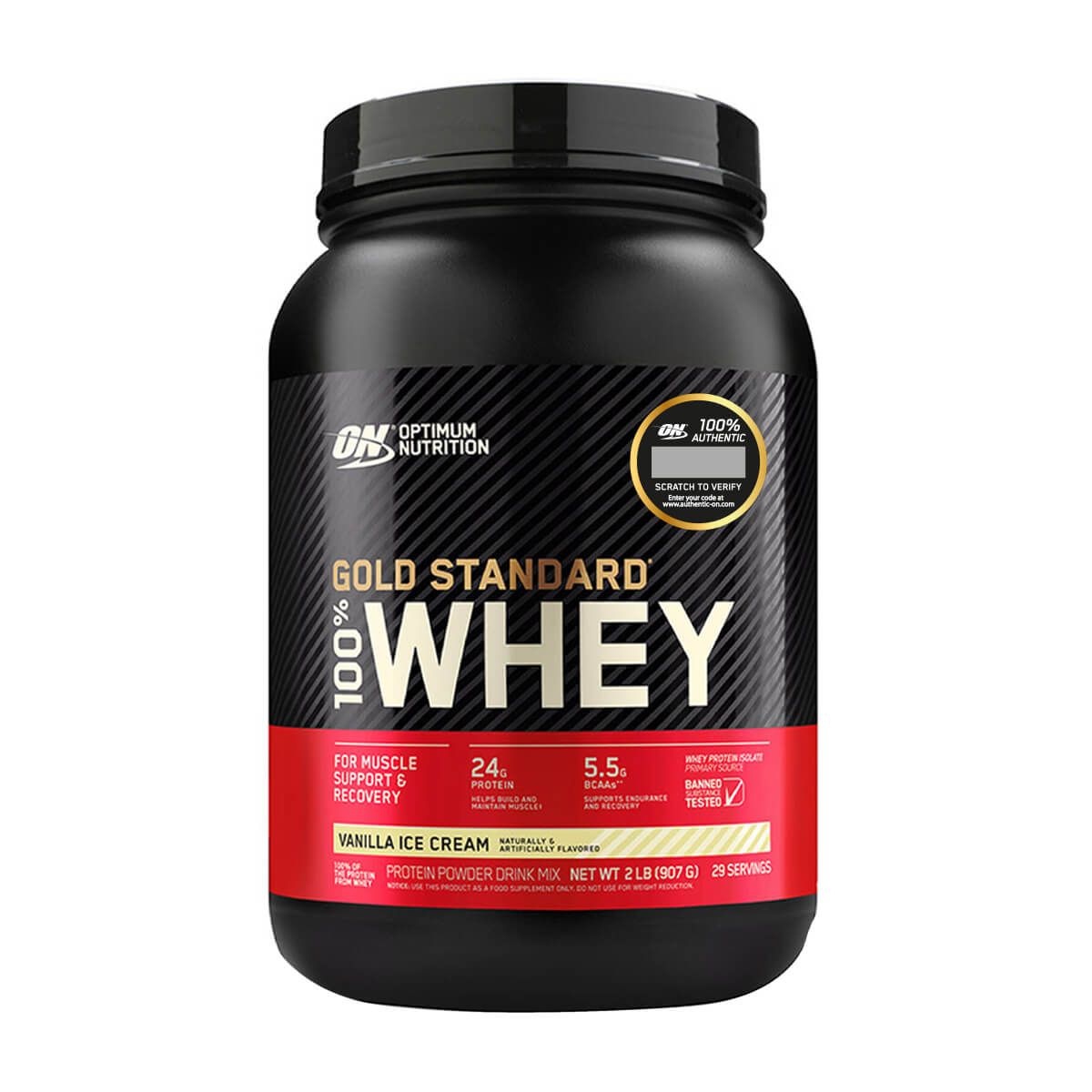 OPTIMUN NUTRITION - Gold Standard 100% Whey Protein (2 Lb) - Original - VAINILLA