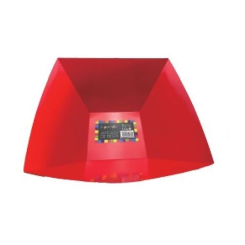 GENERICO - Plato Hondo Material Carton Color Rojo 31 Cm X 39.5 Cm X 6 Cm