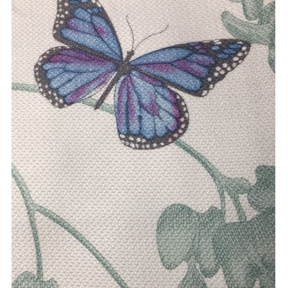 COMPRAPO - Cortinas Gruesas Bicolor Verde Menta y Mariposas 140x230 Cm