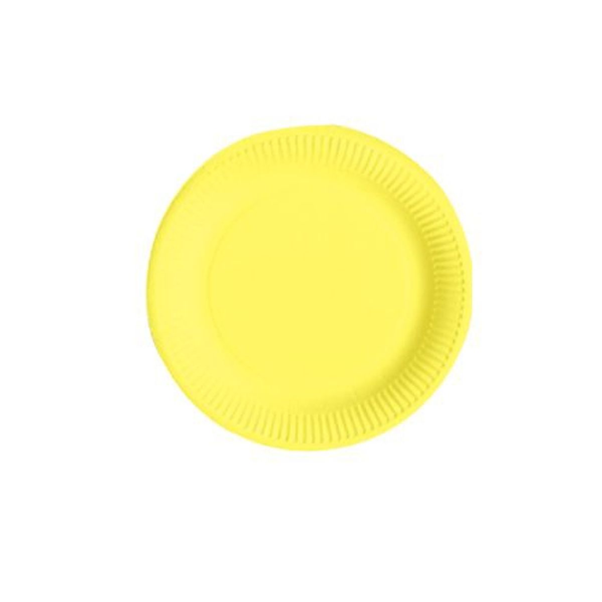 GENERICO - Plato Plano Material Plastico Color Amarillo 30 Cm