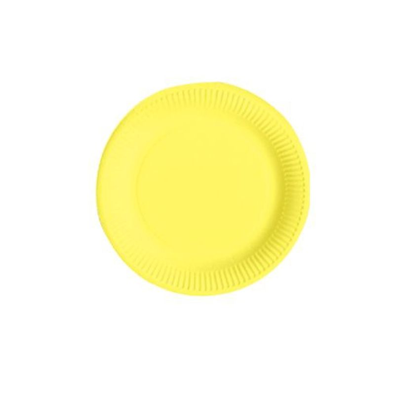 GENERICO - Plato Plano Material Plastico Color Amarillo 30 Cm.