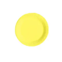 GENERICO - Plato Plano Material Plastico Color Amarillo 30 Cm.