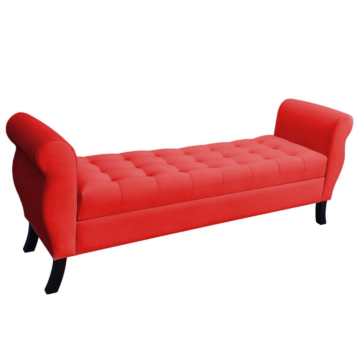 GENERICO - Banqueta Baúl Diva Color Rojo Tamaño Super King 180x45x70cm