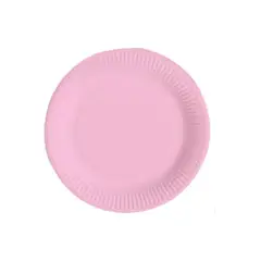 GENERICO - Plato Plano Material Plastico Color Rosa 30 Cm