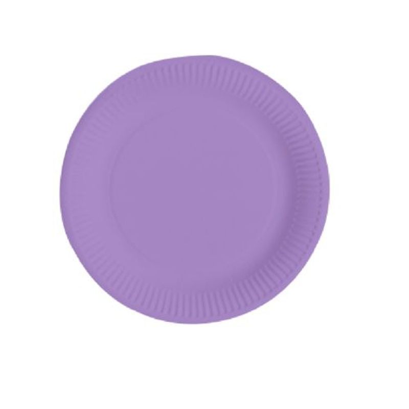 GENERICO - Plato Plano Material Plastico Color Morado 30 Cm