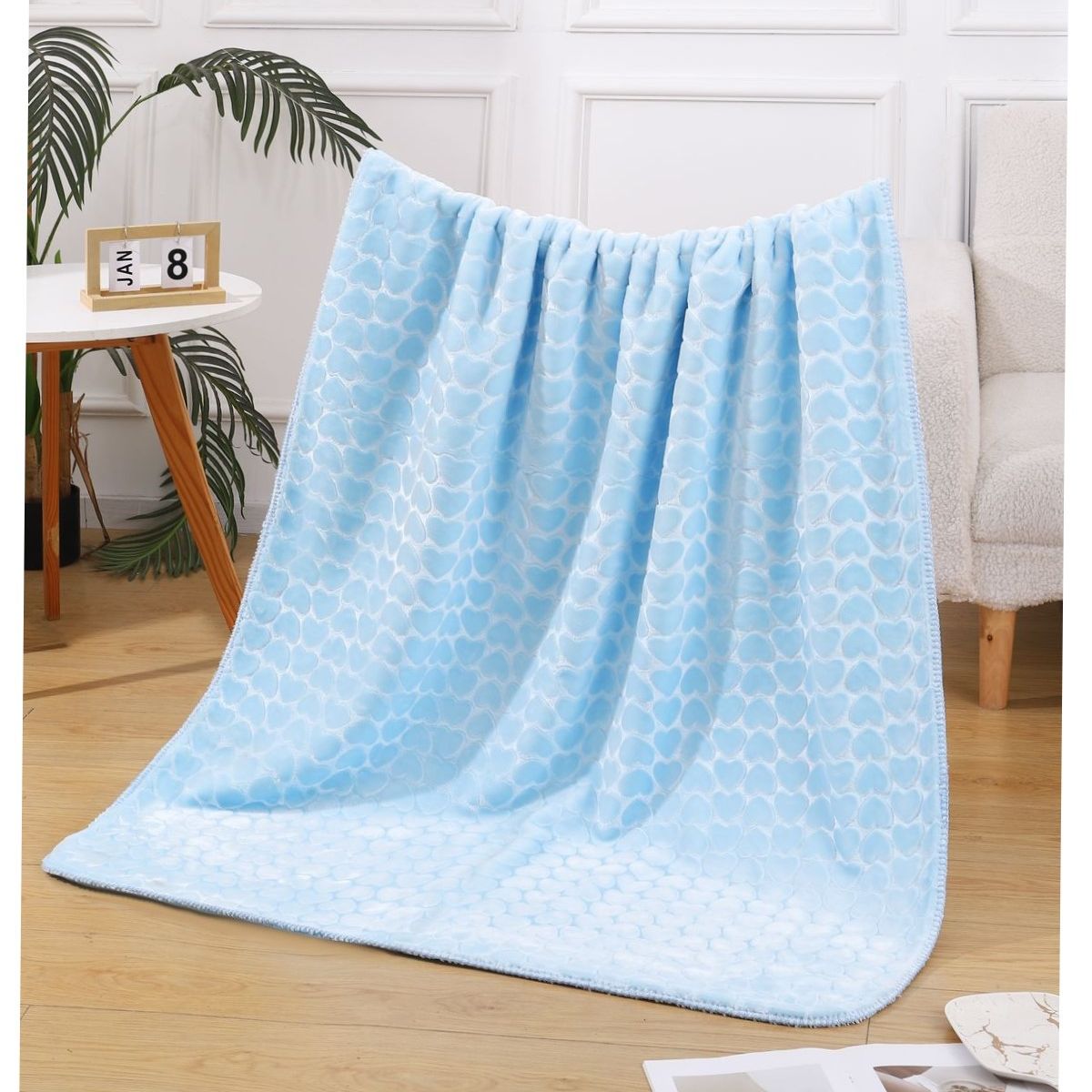 COMPRAPO - Manta Frazada Bebé Extra Suave Bebé Amor Celeste 110x140 Cm