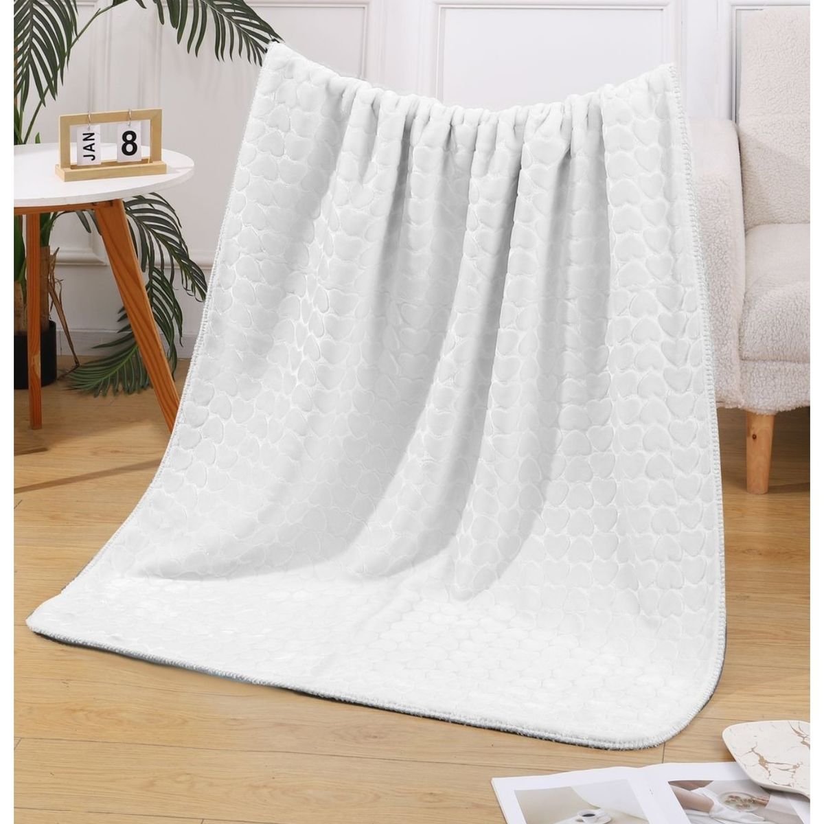 COMPRAPO - Manta Frazada Bebé Extra Suave Bebé Amor Blanco110x140 Cm